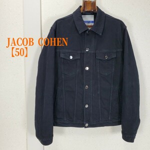 【50】国内正規品◆美品 JACOB COHEN ヤコブコーエン ブラック デニムジャケットサードモデル 3RD メンズ(XL)黒 ブラック