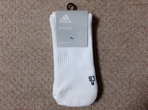 ★新品★アディダス メンズ アルファスキン クルーソックス Alphaskin Crew Socks 白/黒 スリーストライプ AEROREADY adidas FS9766