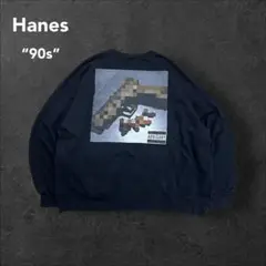 Hanes 90s 古着 モザイクピストル スウェットプルオーバー2XL