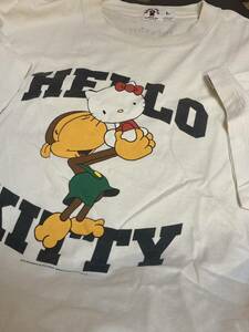 BABY MILO A BATHING APE ベイシングエイプ HELLO KITTY コラボ ハローキティ Tシャツ サンリオ 半袖 ホワイト Lサイズ