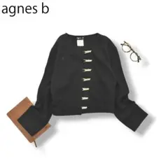 【希少】フランス製 アニエスベー agnes b カーディガン 2 黒 ♪