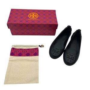 A567■Tory Burch トリーバーチ ■ミニー トラベル バレエ フラット■6.5　23.5㎝　ブラック