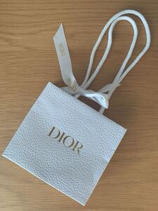 DIOR/Dior クリスチャン・ディオール ショップバッグ/ショップ袋/紙袋 ミニサイズ リボン付き アクセサリー/コスメなどに プレゼント用