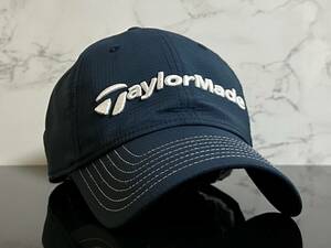 【未使用品】933KA 上品★TaylorMade テーラーメイド ゴルフキャップ 帽子 CAP 上品で高級感のあるネイビーの伸縮素材♪《FREEサイズ》