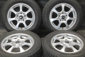 K23/条件付送料無料 バリ山 ダンロップ 冬タイヤ 195/65R15×6J+53 5H PCD114.3 社外アルミ 4本セット ノアイシスヴォクシーステップワゴン