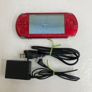 HM○ 通電確認済み SONY ソニー PSP Playstation Portable PSP-3000 レッド 初期化済み 