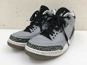 □ NIKE ナイキ エアジョーダン 3 レトロ ウルフ グレー スニーカー 27.0㎝ US9 RETRO WOLF GREY □