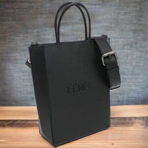 中古 フェンディ トートバッグ レディース ブランド FENDI 2WAYトートバッグ レザー 7VA512 AFB3 ブラック バッグ