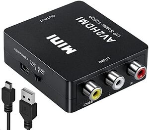 【残りわずか】 白 赤 RCA to HDMI 変換コンバーター AV アナログ コンポジット 黄 3色端子 hdmi 変換アダプ