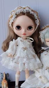 アウトフィット ブライス　サイズ BJD 服 ドレス ホワイト 4点