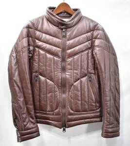 【nonnative】中綿入り羊革レザーブルゾン0茶ノンネイティブ