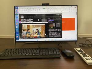 訳有★FH56/B1★FMVF56B1LB★Core i3-7100★3波TV★Win11★23.8型★M.2 SSD NVMe 256GB+HDD 1T★地デジBSCS★W録画★Office