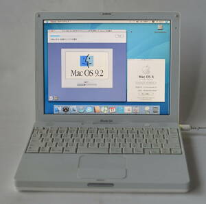 iBook G4 12inch 1.2GHz 768MB/56GB/AM/CW/バッテリー生　美 OSX10.4.11&0S9.2.2 クラッシック環境