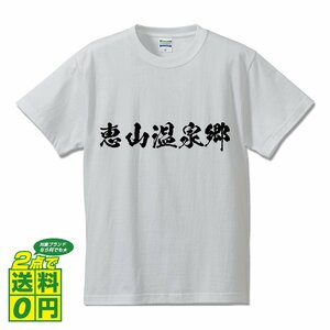 恵山温泉郷 書道家が書く デザイン Tシャツ 【 百名湯 】 メンズ レディース キッズ