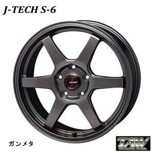 送料無料 トライアルファ TAW J-TECH S-6 5.5J-14 +45 4H-100 (14インチ) 4H100 5.5J+45【1本単品 新品】