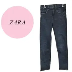 【ザラ】ZARA♡ジーンズ♡ジーパン♡デニム♡レディース♡ダメージ風♡濃紺