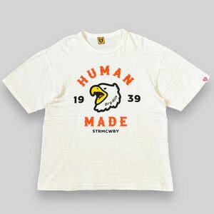 希少！ HUMAN MADE ヒューマンメイド イーグル 両面 プリント Tシャツ L 白 アニマル 鷲 鷹 NIGO アベイシングエイプ A BATHING APE KENZO