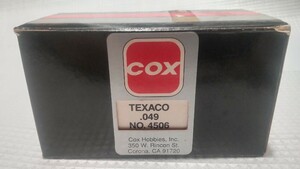 模型飛行機 エンジン COX TEXACO 049 NO. 4506 未使用　