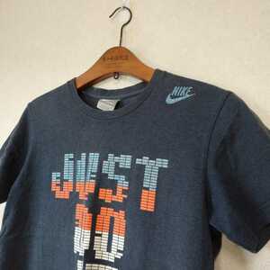 ナイキ JUST DO IT プリントTシャツ 紺 M