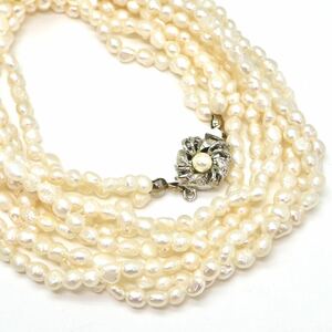 ◆本真珠3連ロングネックレス◆A 約34.5g 約64.0cm pearl パール jewelry necklace ジュエリー CE0/DA0