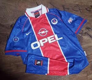 [値下げ交渉] 97-98 レオナルド加入 PSG / パリ・サンジェルマン NIKE MADE IN UK 検)1997 1998 PARIS SAINT GERMAIN FC OPEL LEONARDO Y2K