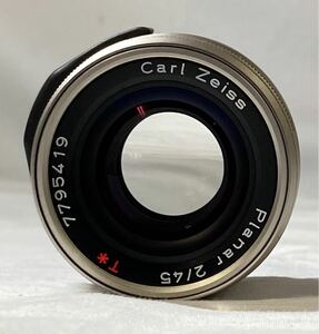 ジャンク品 CONTAX コンタックス Carl Zeiss Planar 45mm F2 T＊ 標準単焦点レンズ 動作未確認