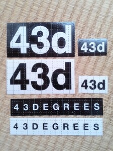 43DEGREES　ステッカーセット　43d