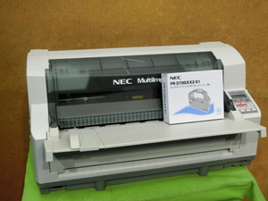 [A19747] NEC MultiImpact 700XEN 水平型ドットプリンタ LAN/パラレル接続 複写伝票等にどうぞ ◎印字抜け無し☆新品純正のインクリボン付