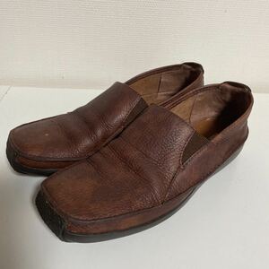 Hush Puppies レザースリッポン ブラウン 