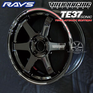 ４本 在庫有り 送料無料 鍛造 RAYS VOLKRACING ボルクレーシング TE37 SONIC TAE ブラック KR 16インチ 7.0J +36 FACE3 4穴 PCD100