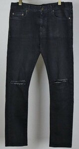 saint laurent paris D02 M/SK-LW DENIM pant サンローランパリ ストレッチ クラッシュ ストレッチ デニム パンツ size 31 b8529