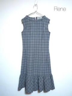 美品/Rene/チェック柄♡マーメイドワンピース/34/GRAY