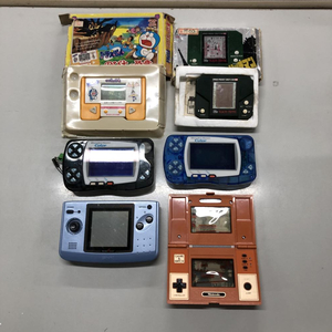 【ジャンク】ワンダースワンカラー 2台 ネオジオポケットカラー 1台 ゲームウォッチ ドンキーコング 1台 EPOCH POCKET DIGIT 2台 バンダイ