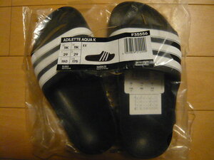 ★ adidas アディダス ADILETTE AQUA SLIDES アディレッタ アクア サンダル 17.5cm BLACK/WHITE US11K UK11K F29 D29 J180 CHN175