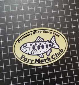 Parr Mark Club Sticker クリーム　パーマーククラブ　ステッカーシール　台紙裏ダメージありサケ　ヤマメ　イワナ　サーモン　山女魚　