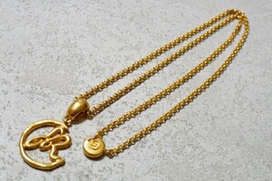 797 SONIA RYKIEL/ソニアリキエル ネックレス ペンダント ヴィンテージ 海外製 ブランド アクセサリー ゴールドカラー 首飾り 装飾品