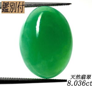 【鑑別付】 天然翡翠8.036ct　ビルマ産【送料無料】