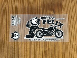 Felix フィリックス バイク 85円発送可 Righty-O ! 抜き デカール Un-Cat-Chable mooneyes シール デコ ステッカー ムーンアイズ moon eyes