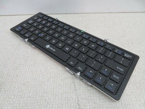 ★iClever IC-BK03 折りたたみ式キーボード Bluetooth アイクレバー PC用品 USBケーブル付き 動作品 10951★！！