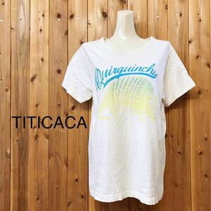 【TITICACA 】チチカカ 半袖 Tシャツ カットソー トップス アルマジロ カジュアル ゆったり クルーネック 大きめ レディース