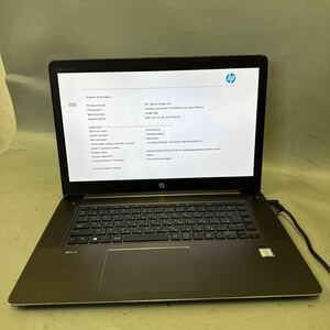 JXJK5294 HP Zbook Studio G3 /i7-6700HQ 2.60Ghz /メモリ:16G/SsD:512/BIOS確認