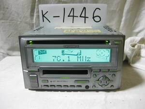 K-1446　Carrozzeria　カロッツェリア　FH-P555MD　MDLP　2Dサイズ　CD&MDデッキ　故障品