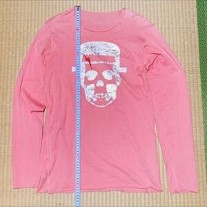 ルシアンペラフィネ　フランケンスカル赤サンダーボルトスワロカットソー サイズM lucien pellat-finet SKULL ガイコツ ドクロ ピンク pink