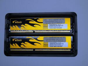 CFD elixir DDR3 1600MHz 4GBx2枚 計８GB　1Rx8 P3C-12800U-9-12-B1 1600 
