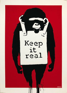 バンクシー / BANKSY “ MONKEY KEEP IT REAL ” WCP リプロダクション・シルクスクリーン・プリント R-375