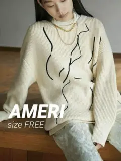 【AMERI】NUDE LINE KNIT