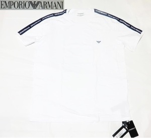 ☆新品! EMPORIO ARMANI リッチでお洒落!存在感抜群☆111890 ちょいワル大人の今ドキ!!格上げ☆お目立ち♪秀逸ロゴグラムTシャツ＜XL＞ ＞ 