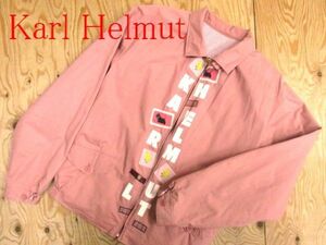 ★カールヘルム Karl Helmut★ロゴプリント×ワッペン付き コットンジップジャケット★R60114008A