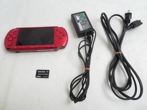 【同梱可】中古品 ゲーム PSP 本体 PSP3000 ラディアントレッド 動作品 メモリースティック 2GB 充電器付き