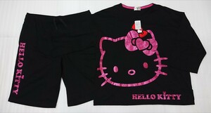 ハローキティ キラキラ 大きめサイズ ３L　Tシャツ ハーフパンツ ルームウエア パジャマ　サイドポケット付き 新品タグ付 